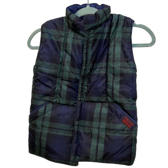 Paloma Warma Blue Green Black Watch Tartan Plaid Reversible down jeacket… - Picture 1 of 4